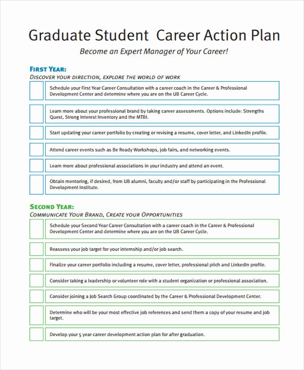 student action plan template