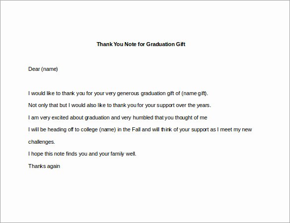 8 Thank You Note for Gift – 8 Free Sample Example