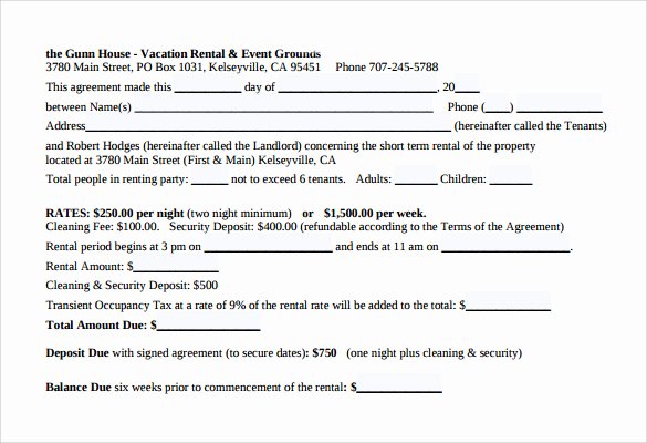 8 Vacation Rental Agreement Templates
