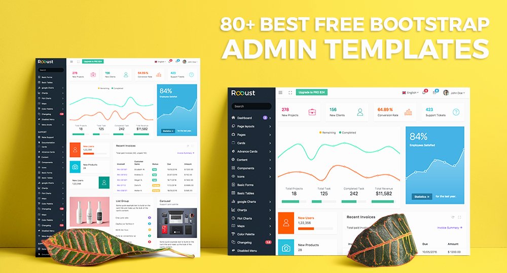 80 Best Free Bootstrap Admin Templates 2018 for Webapp