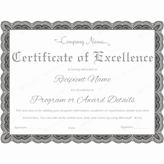 89 Elegant Award Certificates for Business and School events
