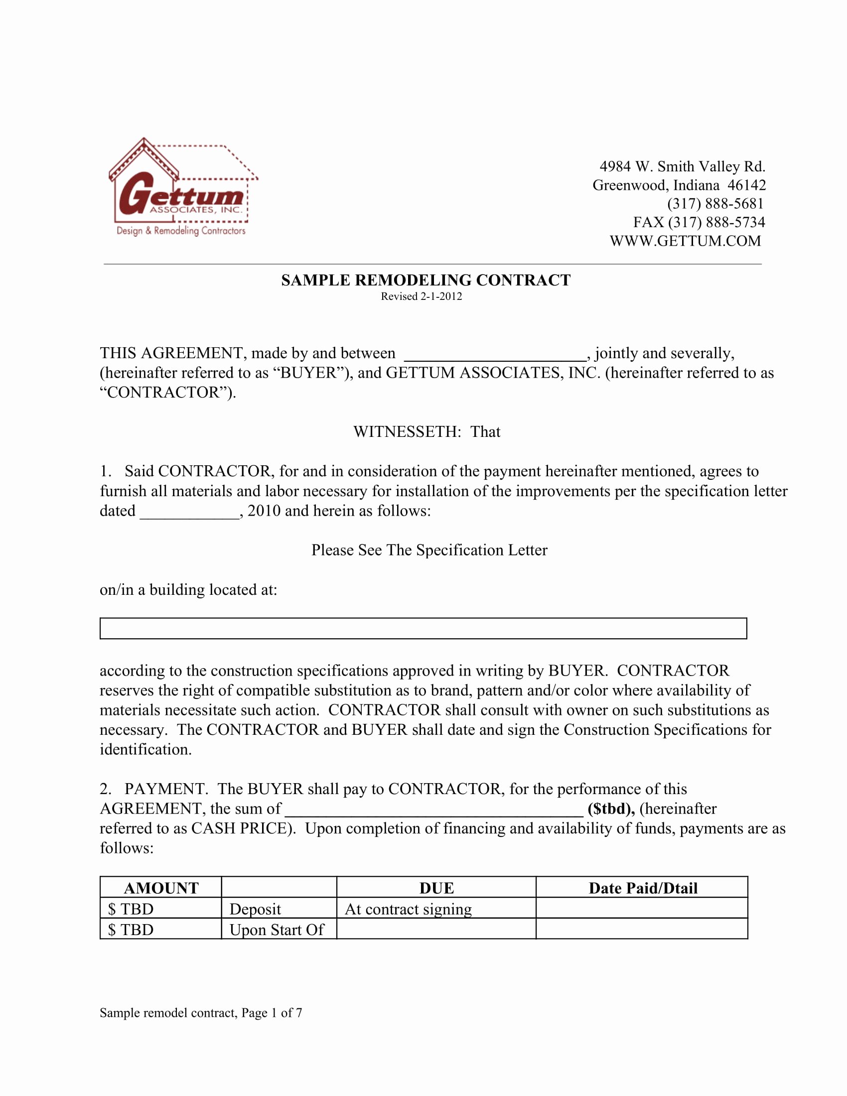 9 Bathroom Renovation Contract Template Examples Pdf