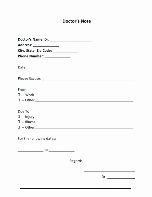 9 Best Free Doctors Note Templates for Work