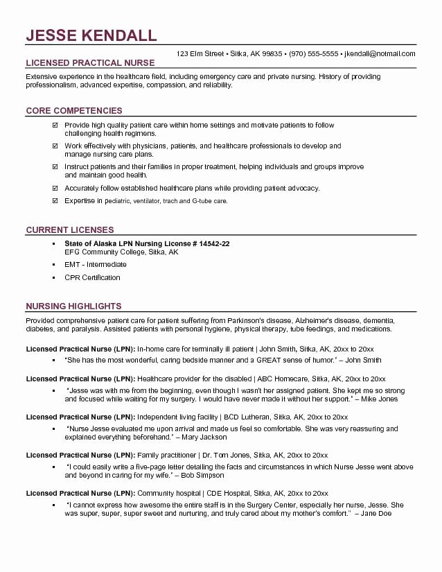 lpn resume