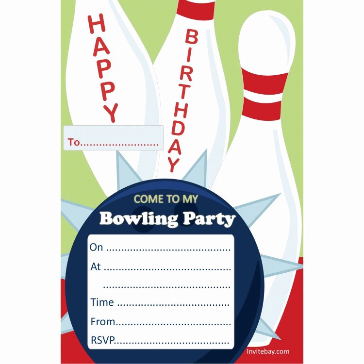 9 Best Of Blank Printable Bowling Birthday
