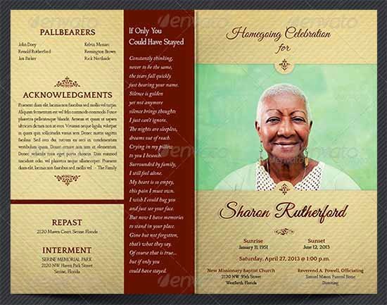 Free Obituary Program Template Download | Letter Example Template