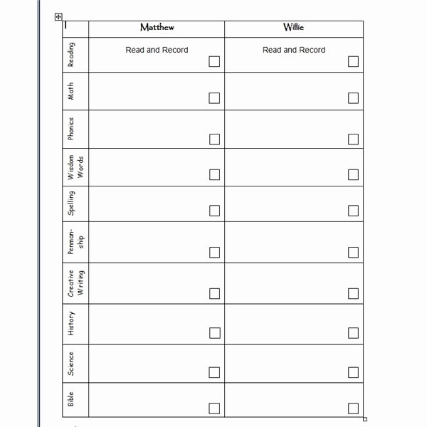 9 Best Of Homeschool Lesson Planner Printable