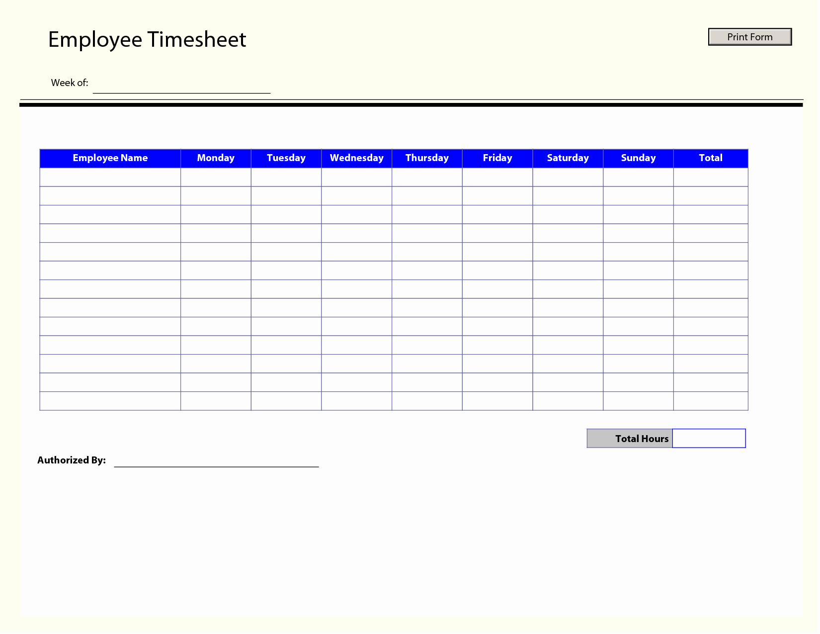 post printable employee timesheet templates