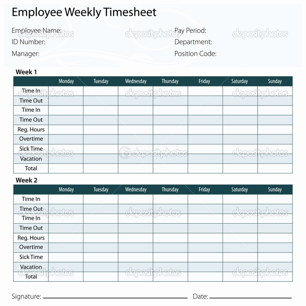 9 Best Of Printable Employee Timesheet Templates