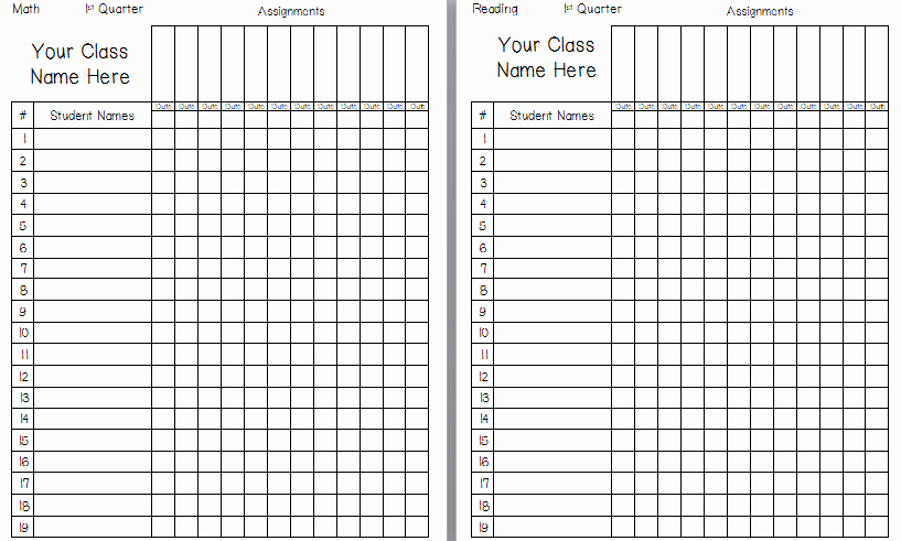 9 Best Of Printable Grade Sheets for Teachers