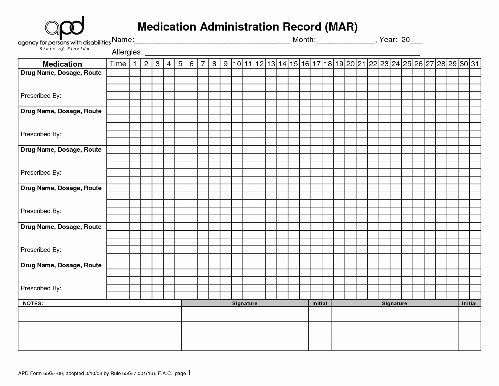 9 Best Of Printable Medication Administration