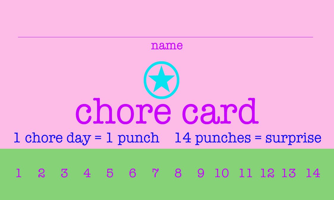 post printable punch cards