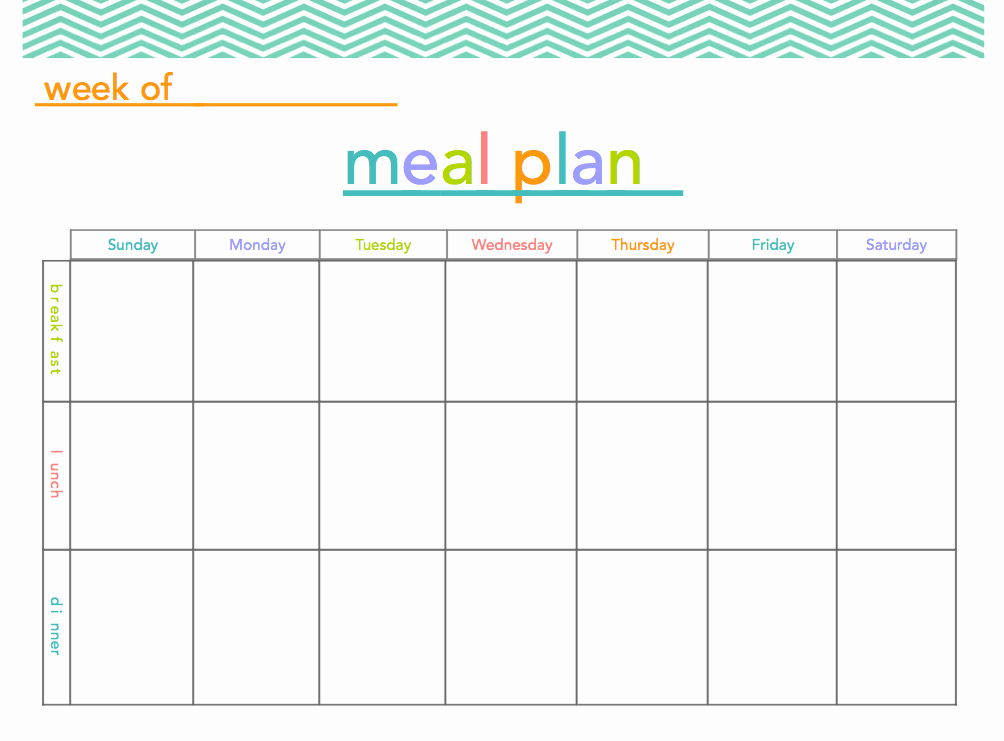 9 Best Of Printable Weekly Meal Plan Ideas Meal