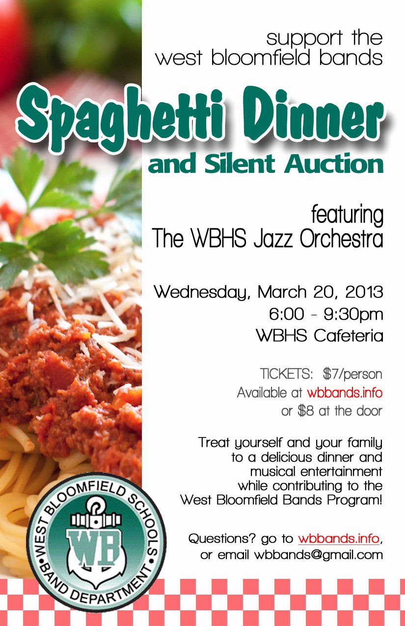 post spaghetti dinner flyer clip art