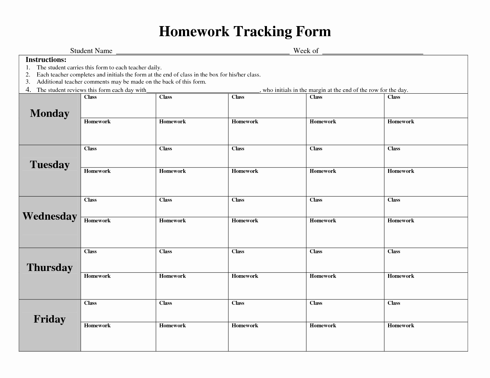 9 Best Of Student Tracking Charts Student