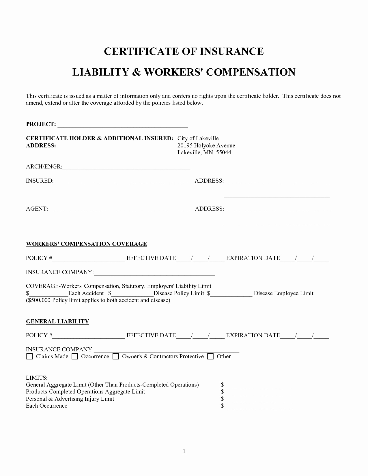 9 Best Of Workers P Insurance Certificate Sample