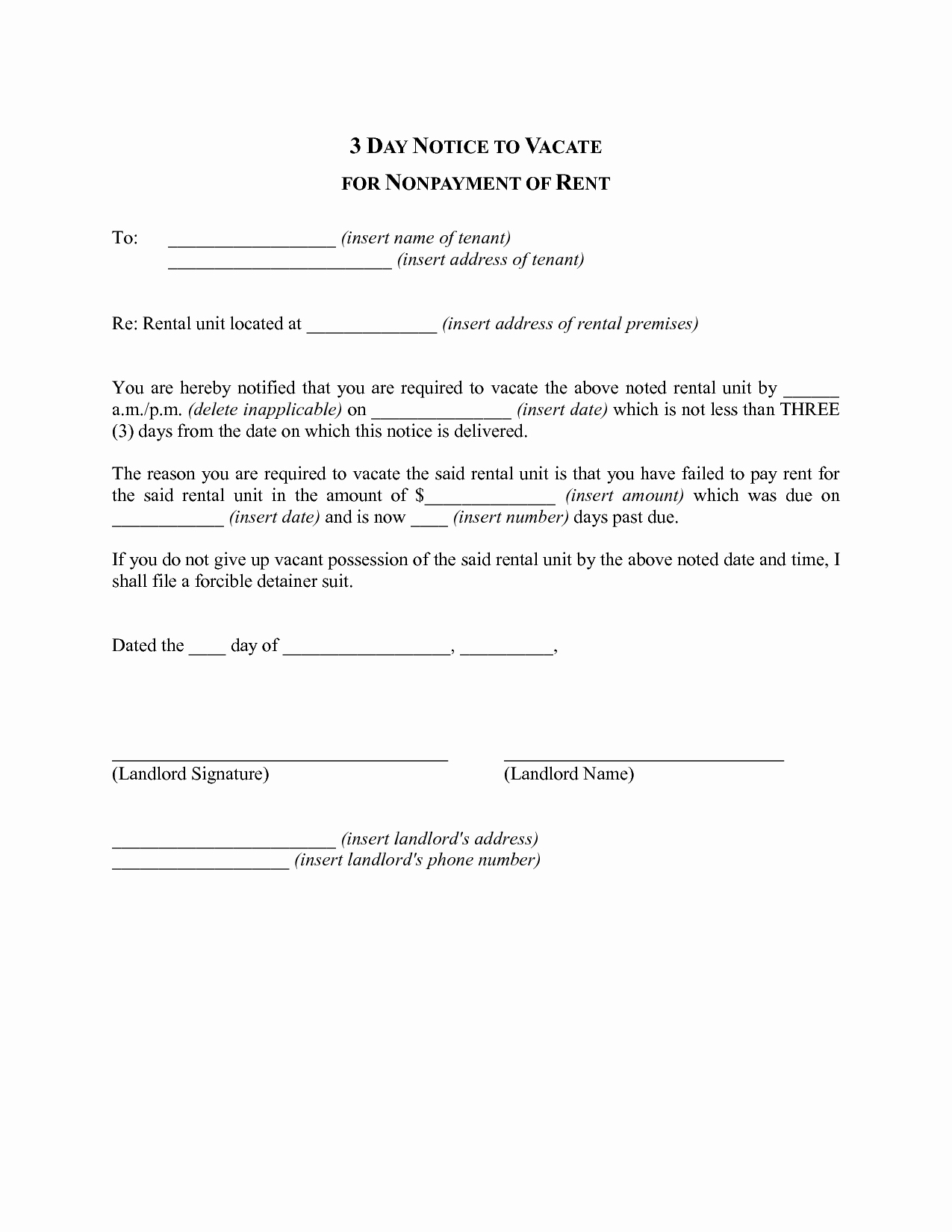 9 Best S Of Texas Notice to Quit form 30 Day