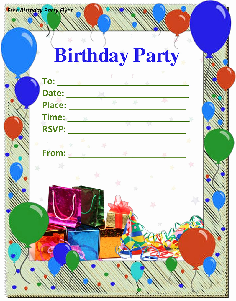 9 Birthday Party Invitation Templates Free Word Designs