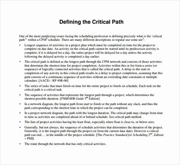 9 Critical Path Method Templates to Download