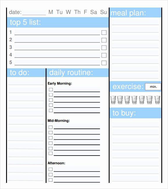 9 Daily Planner Templates – Free Samples Examples