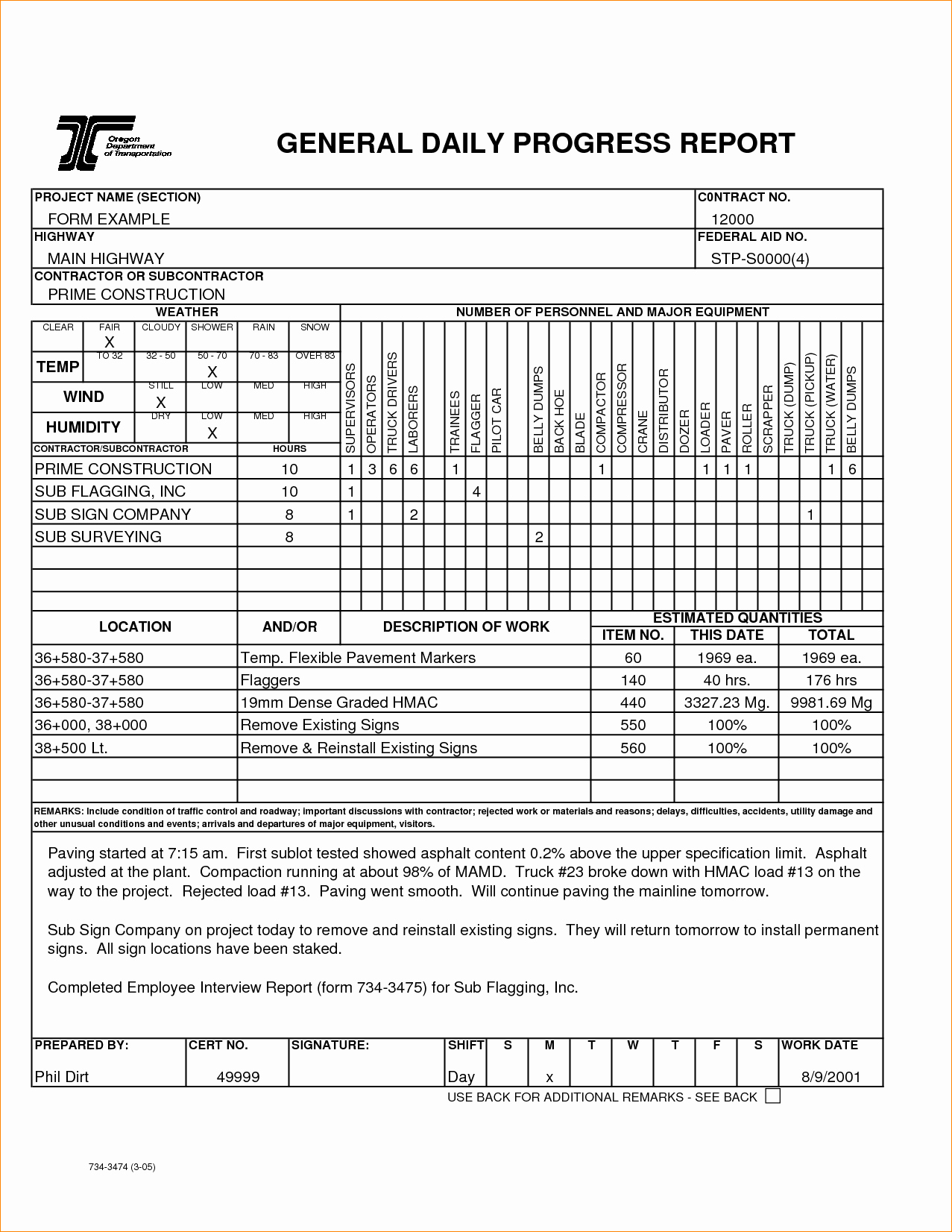 9 Daily Report form Construction Ideas Collection