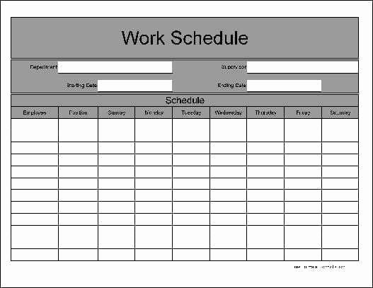 9 Daily Work Schedule Templates Excel Templates