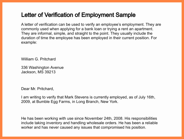 9 Employment Salary Verification Letter