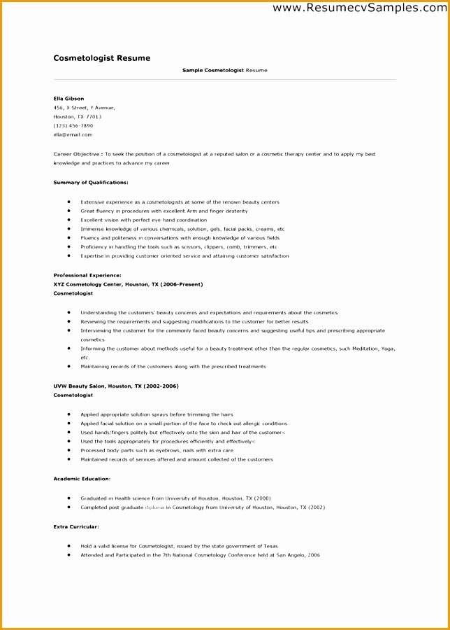 9 Esthetician Resume Template Free Samples Examples