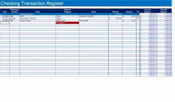 9 Excel Checkbook Register Templates Excel Templates