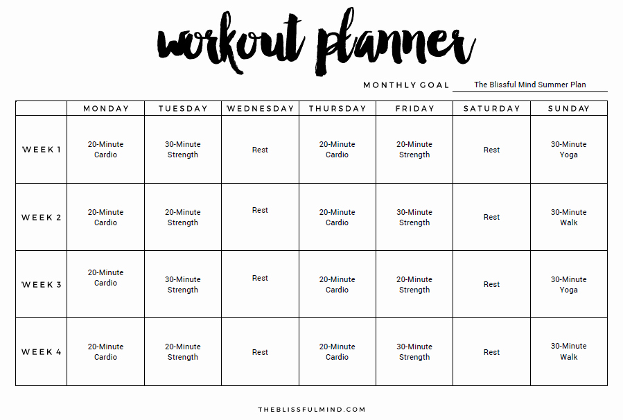 9 Excel Workout Templates Excel Templates