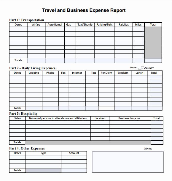 sample expense report