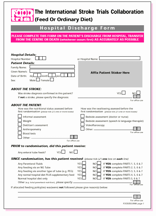 9 Free Printable Hospital Discharge Papers