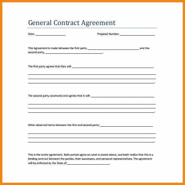 9 General Contractors Contract Template