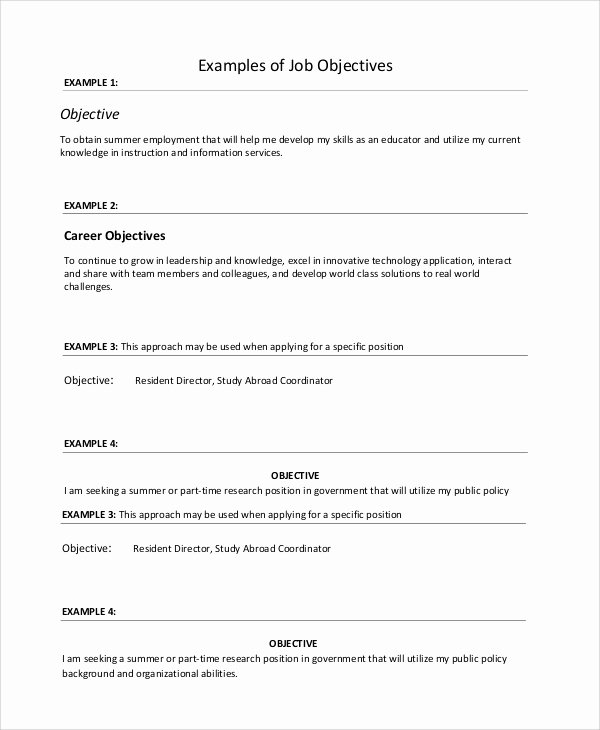 9 General Resume Objective Samples