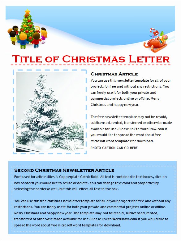 9 Holiday Newsletter Templates – Free Word Documents