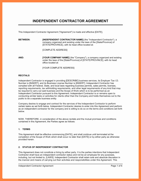 9 Independent Sales Contractor Agreement Template