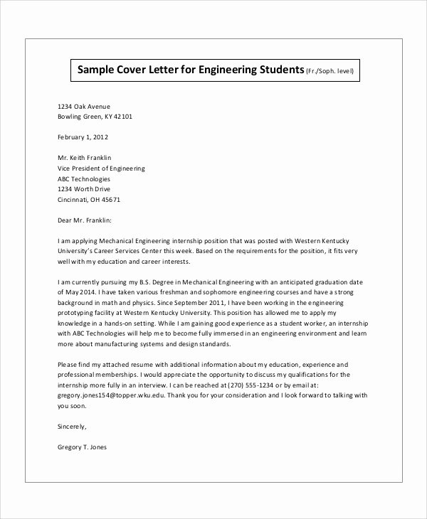 9 Internship Cover Letter Samples
