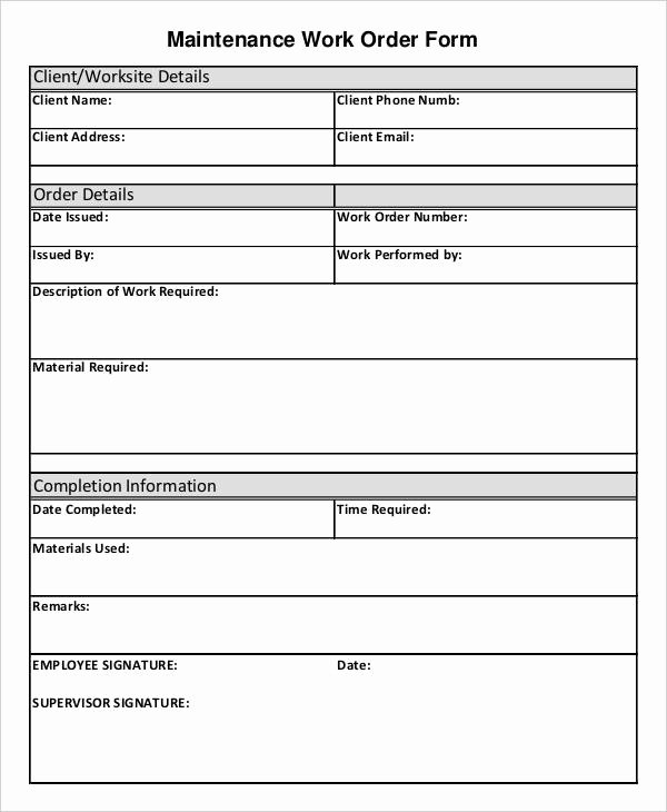 9 Job order forms Free Sample Example format Download