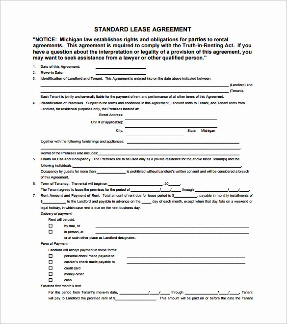 9 Lease Contract Templates – Free Word Pdf Documents