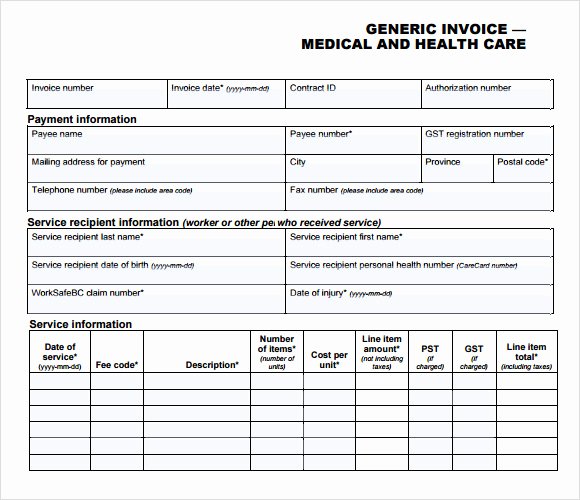 9 Medical Invoice Templates – Free Samples Examples
