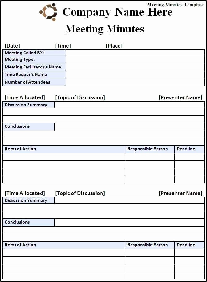 9 Meeting Minutes Templates Word Excel Pdf formats