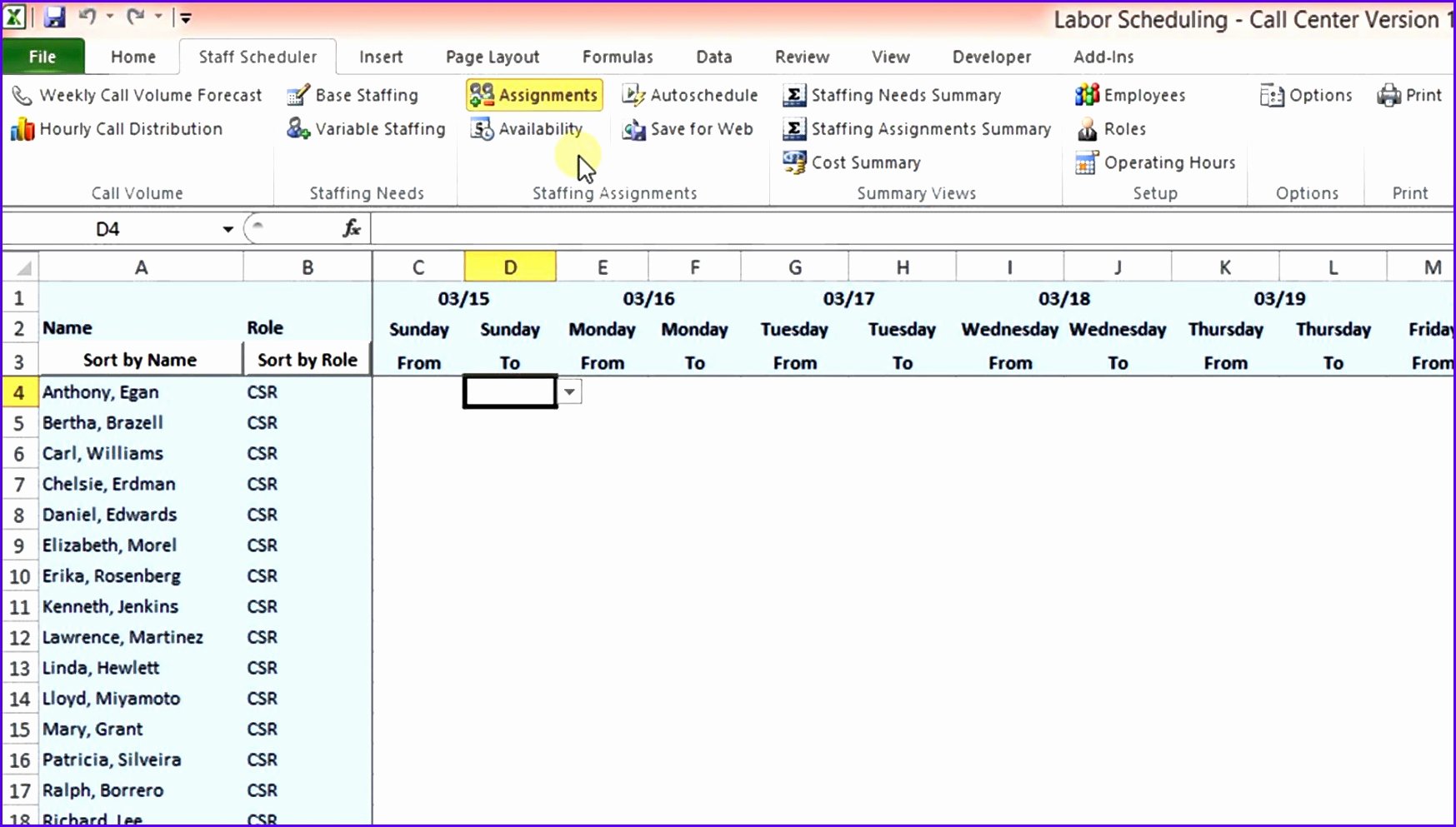9 Microsoft Excel Schedule Template Exceltemplates