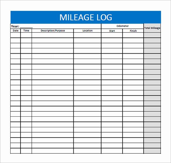 9 Mileage Log Templates Doc Pdf