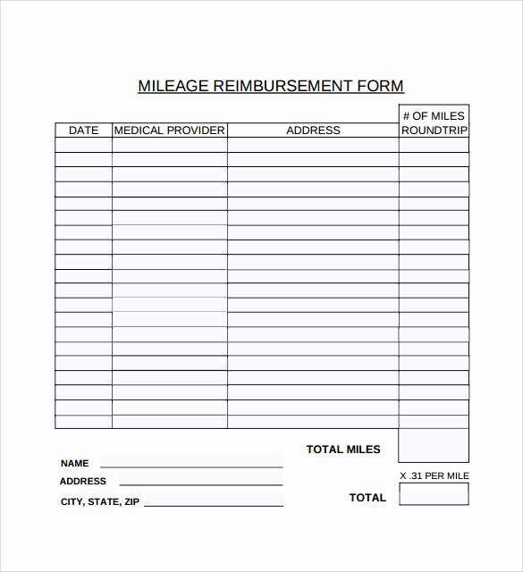 9 Mileage Reimbursement form Download for Free