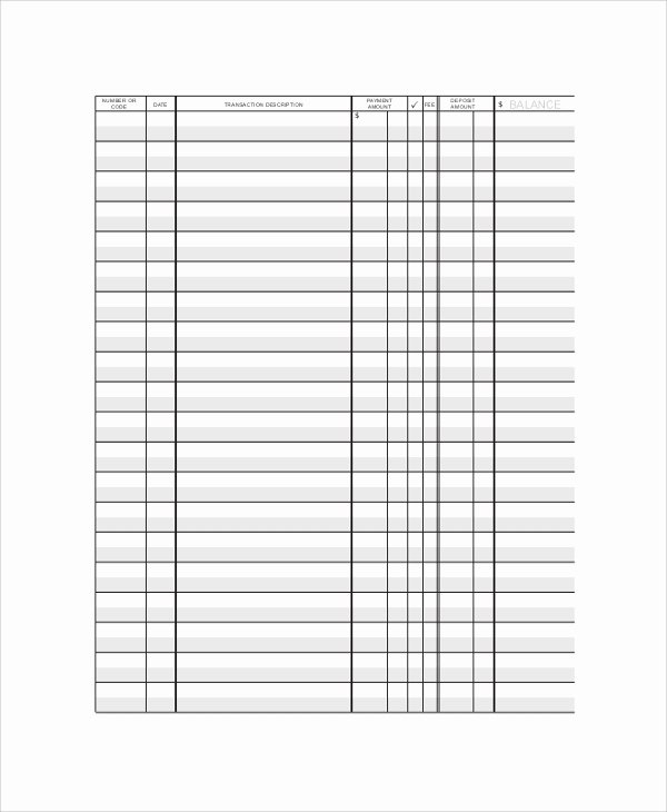 9 Printable Check Register Samples