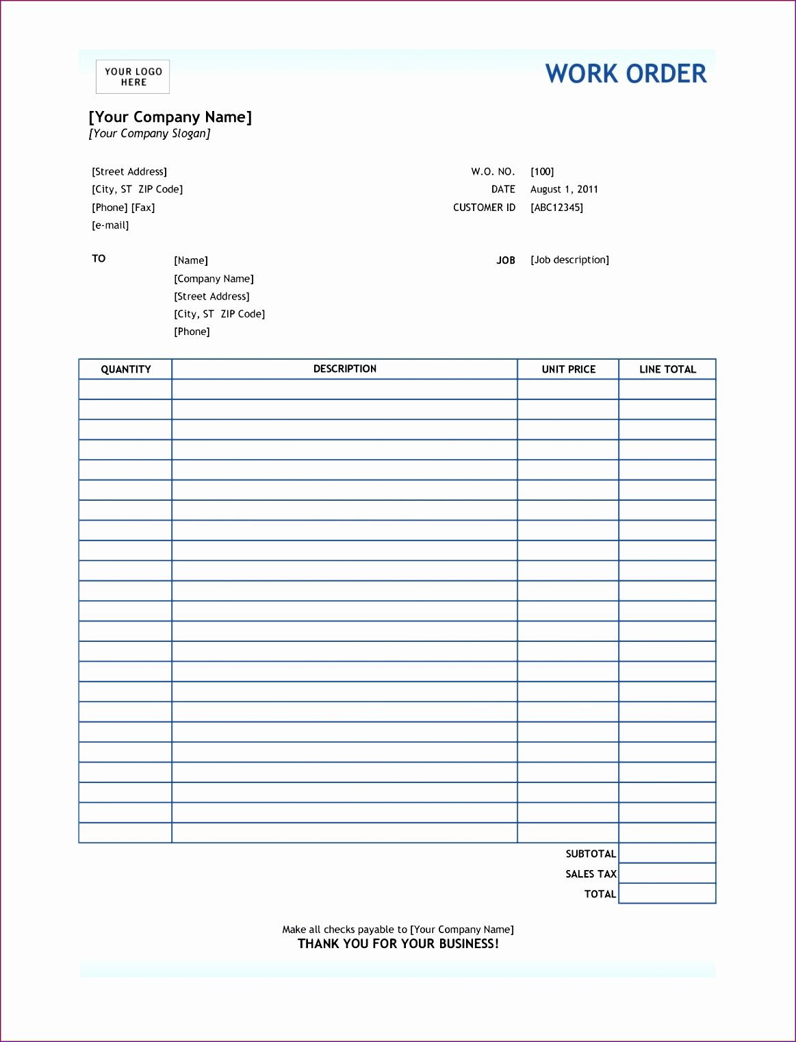 9 Product order form Template Excel Exceltemplates