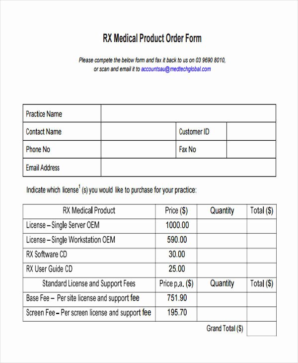 9 Product order forms Free Samples Examples format