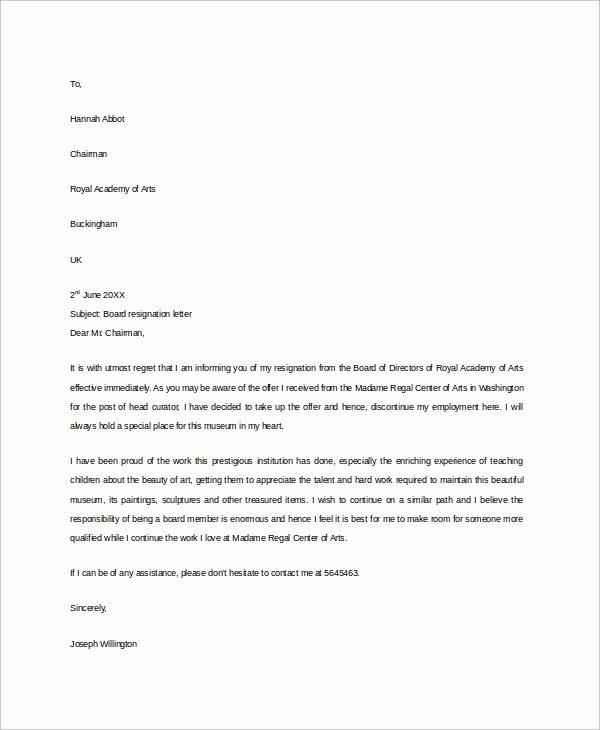 9 Professional Resignation Letter Samples