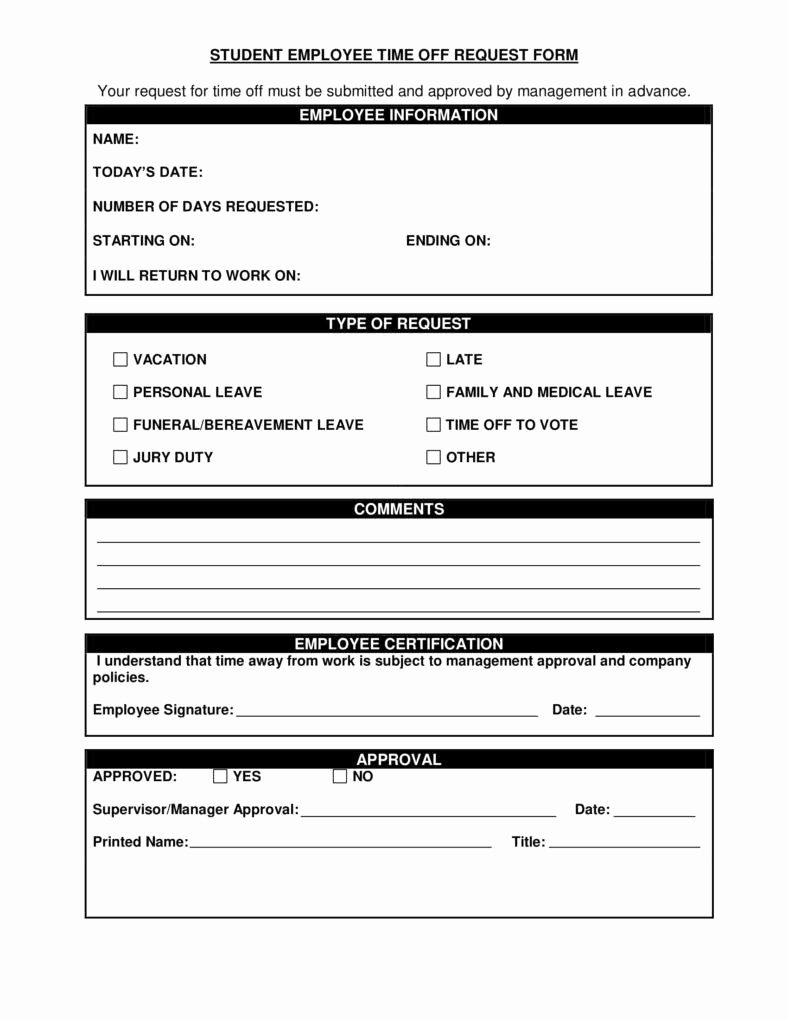 pto request form templates