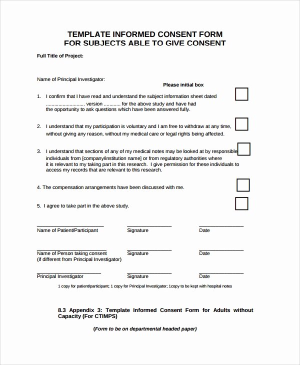 9 Research Consent form Templates